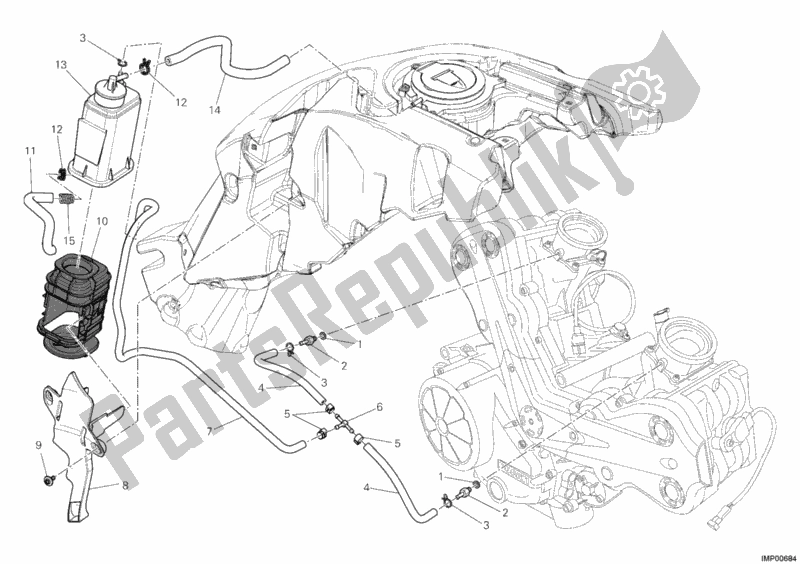 Toutes les pièces pour le Filtre à Cartouche du Ducati Diavel Carbon FL Thailand 1200 2016